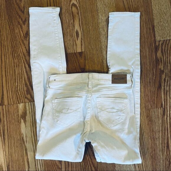 ABERCROMBIE White denim Jeggings Size 14 Slim - Picture 1 of 12